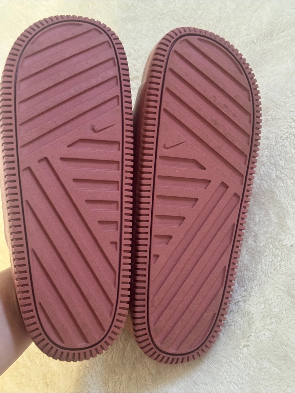 NIKE FOAM SLIDES MAUVE PINK / SIZE 9 - Picture 4 of 4